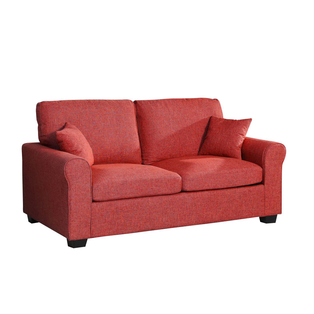 Red Fabric 2 Seater Sofabed