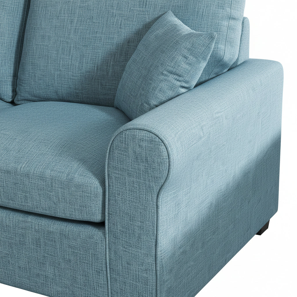 Teal Fabric 2 Seater Sofabed